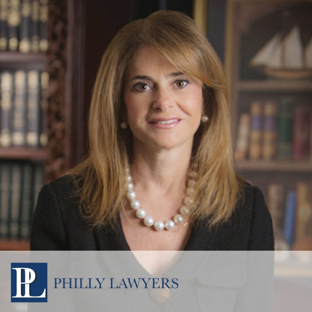 Headshot of Marina Kats with Philly Lawyers Logo